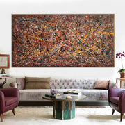 Jackson Pollock Style Paintings On Abstract Modern Colorful Fine Art Handmade Wall Art Textured Oil Painting | URBAN MADNESS - Trend Gallery Art | Original Abstract Paintings