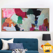 Unstretched Extra Large Abstract Colorful Paintings On Canvas Original Modern Textured Painting | EXPRESSION 43.30"x78.74"