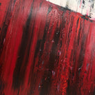 Abstract Red Painting Large Original Oil Art Expressionism Painting Red and White Art Heavy Textured Art Splash Painting Fine Art | EDGE OF COLOR 54"x36" - Trend Gallery Art | Original Abstract Paintings