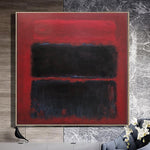 Abstract Red And Black Painting Mark Rothko Style Canvas Wall Art Textured Fine Art Modern Painting Handmade Art Mark Rothko Style Wall Art | SHADES OF RAGE