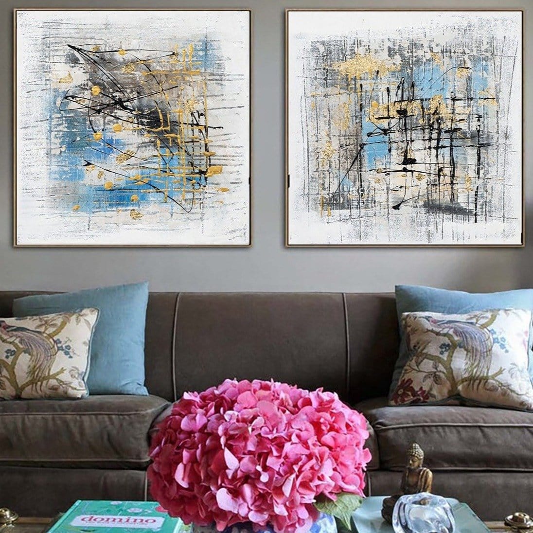 Set Of Two Original Artwork Unique Painting On Canvas Oversize Abstract Oil Painting Original Modern Art | COMPLEX DECISIONS - Trend Gallery Art | Original Abstract Paintings