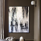 Abstract Landscape Art in White, Grey and Brown | RAIN VEIL - Trend Gallery Art | Original Abstract Paintings