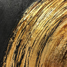 Large Original Oil Painting Circle Painting Black Canvas Abstract Gold Painting Frame Fine Art Painting Modern Wall Art | GOLDEN PORTAL - Trend Gallery Art | Original Abstract Paintings