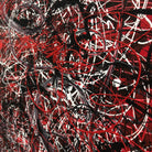 Jackson Pollock Style Paintings On Red Abstract Canvas Art Modern Fine Art Handmade Wall Art | SCARLET DREAMS - Trend Gallery Art | Original Abstract Paintings