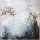 Abstract Painting in Grey, White and Gold Leaf | SOMEWHERE IN THE HEAVEN - Trend Gallery Art | Original Abstract Paintings