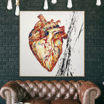 Heart Artwork Abstract Heart Painting Large Original Wall Painting Medical Painting | LIFE SOURCE