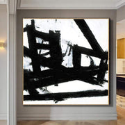 Oversized Abstract Art Black And White Franz Kline style Black Wall Art Original Artwork Painting Canvas | LIFE LINES - Trend Gallery Art | Original Abstract Paintings