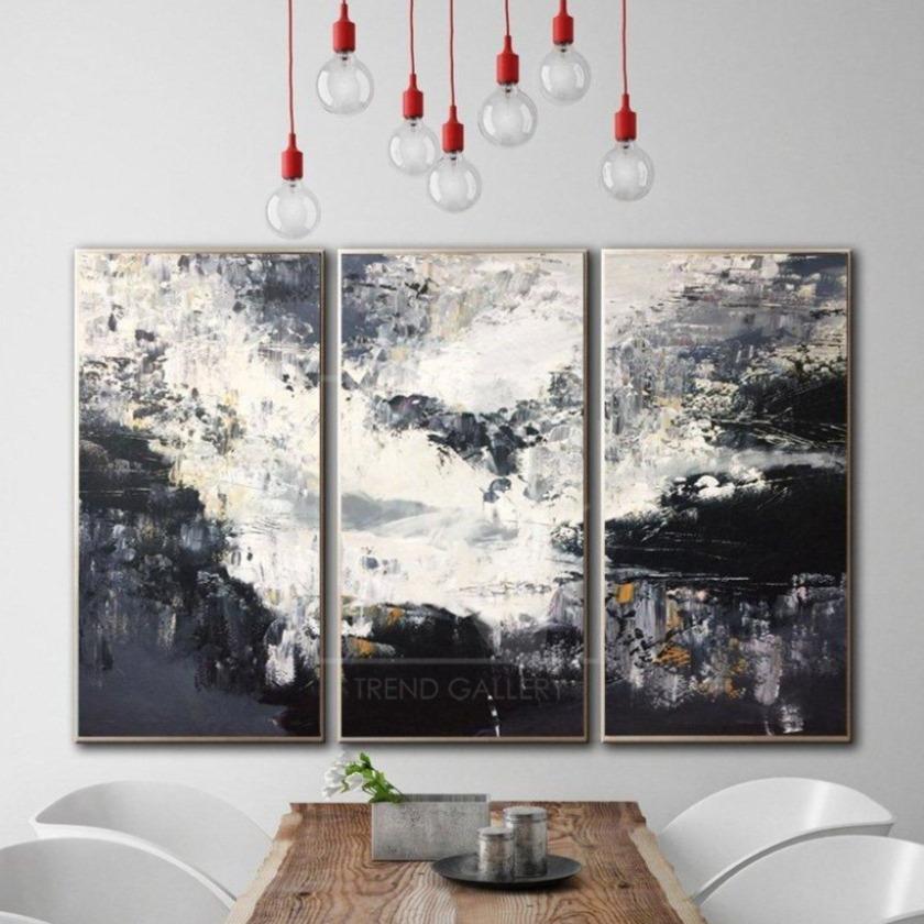 Abstract Painting Black And White Abstract Painting Black Painting White Painting Gray Painting | SEA FOAM - Trend Gallery Art | Original Abstract Paintings