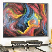 Faces Abstract Painting Extra Large Fine Art Abstract Original Artwork Painting | PLEASURE OF LIVING