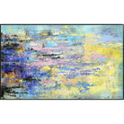 Abstract Painting in Lilac, Yellow and Light Blue | LILY POND - Trend Gallery Art | Original Abstract Paintings