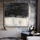 Extra Large Black And White Abstract Painting Wall Art Original Contemporary Wall Decor | SERENITY - Trend Gallery Art | Original Abstract Paintings