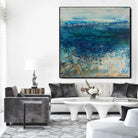 Original Blue Painting Seascape Landscape Acrylic Painting Extremely Unique Painting Contemporary Painting Turquoise Abstract Wall Painting | SPLASH - Trend Gallery Art | Original Abstract Paintings