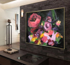 Oversize Acrylic Abstract Flower Paintings On Canvas Modern Wall Art | BOUQUET FROM THE PAST - Trend Gallery Art | Original Abstract Paintings