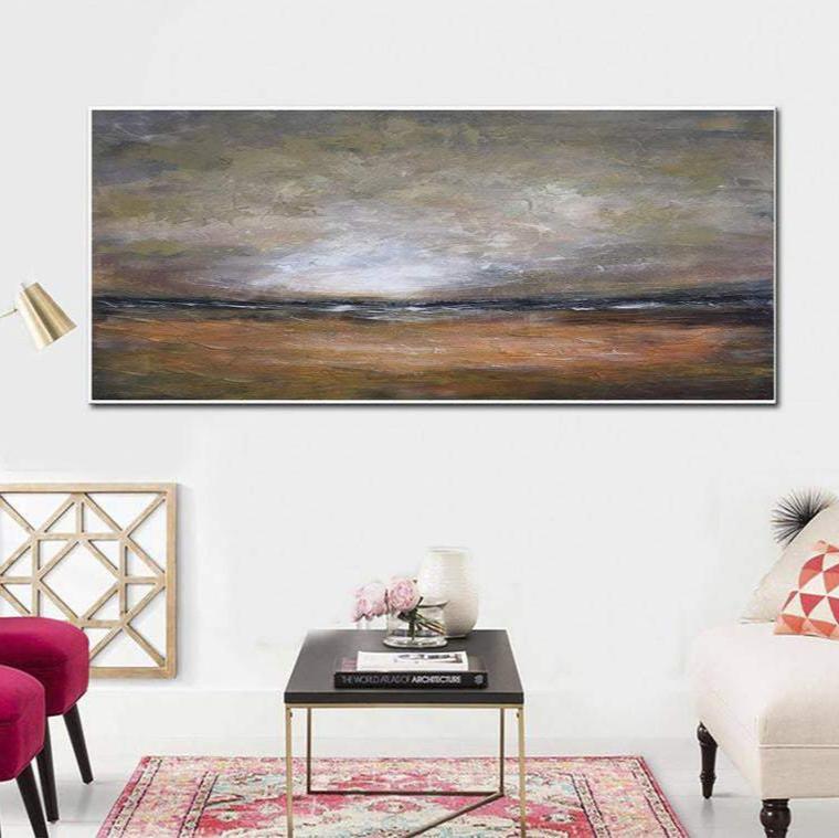 Large Original Abstract Brown Landscape Paintings On Canvas Contemporary Wall Art | IMMENSE LANDSCAPE - Trend Gallery Art | Original Abstract Paintings