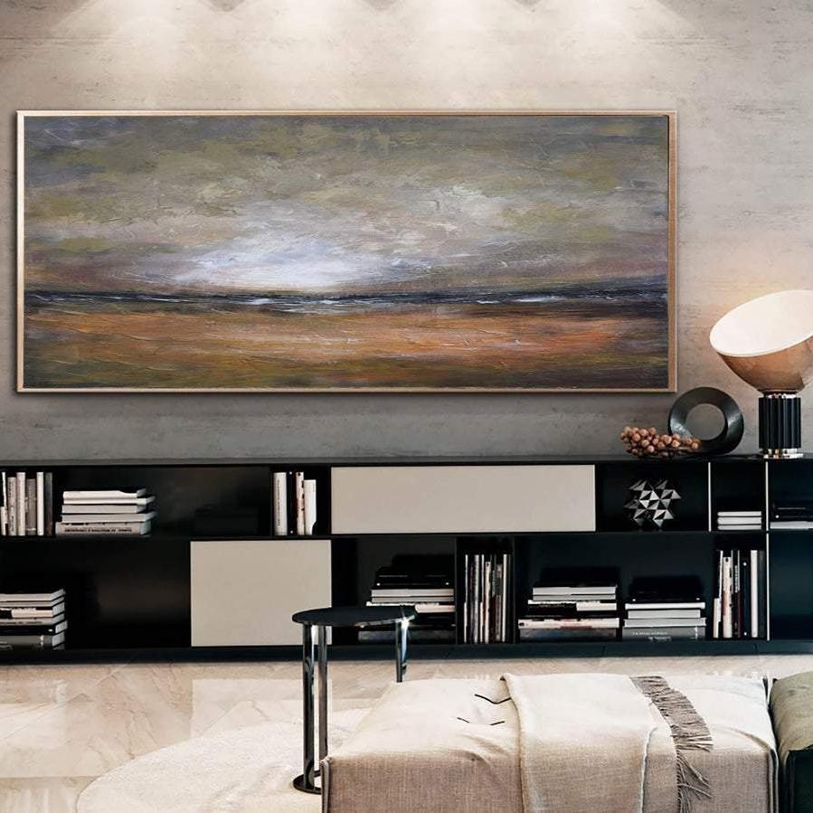 Large Original Abstract Brown Landscape Paintings On Canvas Contemporary Wall Art | IMMENSE LANDSCAPE - Trend Gallery Art | Original Abstract Paintings