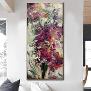 Large Abstract Canvas Flowers Bouquet Painting Colorful Oil Painting Unique Wall Art Abstract Fine Art Modern Art Wall Decor | BOUQUET OF FLOWERS - Trend Gallery Art | Original Abstract Paintings