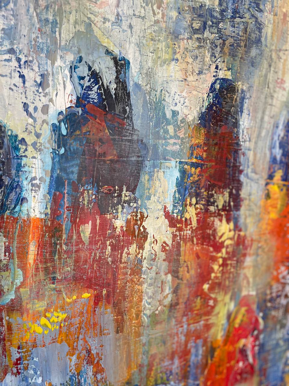 Large Original Abstract Colorful Painting On Canvas Abstract Figurative Art Textured Oil Painting Expressionist People Art Handmade Painting | CROWD - Trend Gallery Art | Original Abstract Paintings