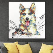 Abstract Husky Dog Painting Modern Dog Artwork Animal Abstract Unique Siberian Husky | FAITHFUL FRIEND