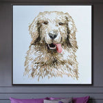 Unique Labradoodle Wall Artwork Abstract Labradoodle Dog Painting Animal Abstract | TRUE FRIEND